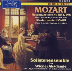 Wolfgang Amadeus Mozart - Flötenquartette KV 285 & 298 / Klavierquartett KV 478