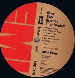 Andy Bown - Come Back Romance, All Is Forgiven